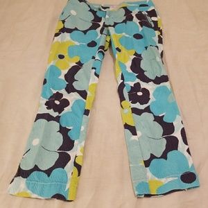Lilly Pulitzer Flower Pants Sz 4